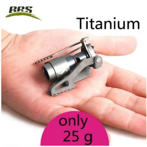 BRS-3000T 티타늄 미니 캠핑 가스 버너 25g 원피스 포켓 스토브 야외 하이킹 접이식 요리 용광로 휴대용 ﻿