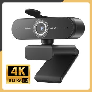 4K 웹캠 자동 초점 1440P 2K 웹 카메라 1080P 60fps EMEET C60E 스트리밍/화상 통화/온라인 회의용 4K USB 컴퓨터 카메라