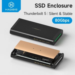 Hagibis 80Gbps M.2 NVMe SSD 인클로저, Thunderbolt 5/4/3/USB4 외장 SSD와 호환, 최대 8TB 용량, 2230/2242/2260/2280 