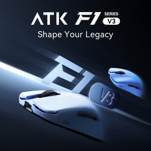 ATK 블레이징 스카이 F1 V3 무선 게이밍 마우스 PAW3955 마스터 듀얼 모드 8K 37g 경량 비다공성 FPS 마우스