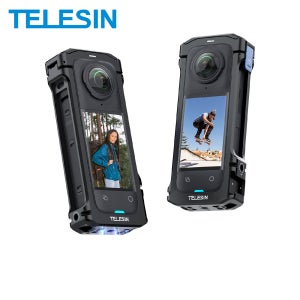 Insta 360 X4 수직 샷용 TELESIN 알루미늄 합금 프레임 케이스 Insta 360 X4 액션 카메라용 저중량 보호 쉘
