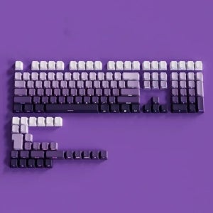 134키 PBT 이중사출 키캡 OEM 프로파일 측면 인쇄 MX 스위치 기계식 키보드용, 무광 RGB 키캡 세트