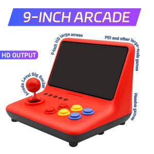 Coopreme A12 9인치 IPS 대형 화면 아케이드 게임 콘솔 5000개 게임 더블 조이스틱 데스크탑 GBA 소형 콘솔