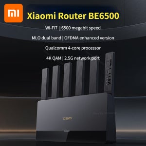 Xiaomi 라우터 BE6500 Wi-Fi 7 4 코어 2.5G 이더넷 포트 lOT 지능형 연결 메쉬 네트워킹 MLO 듀얼 밴드 Mijia APP 제어
