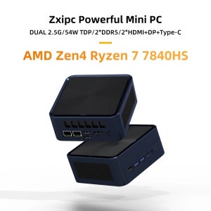YCTipc 미니 PC AMD Ryzen 7 7840HS/8745HS 파워하우스 DDR5 M.2 16GB 램 256G SSD WIFI6 BT5.2 4K 5.1GHZ 윈도우 데스크탑