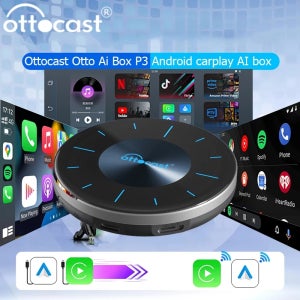오토캐스트 P3 오토 AI 박스 CarPlay AI 박스 무선 안드로이드 오토 스마트 TV 박스 벤츠 아우디 기아 현대 폭스바겐 토요타용 차량 액세서리