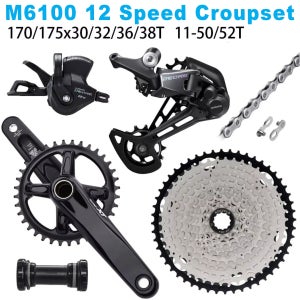 DEORE M6100 MTB 12단 그룹셋(RIRO XT 크랭크셋 포함) 170/175x11-50/52t M6100 체인 6100 XT SLX 12S K7과 호환 가능