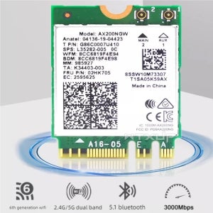 AX200NGW AX200 M.2 블루투스 5.2 2.4G/5Ghz 802.11AC/AX 무선 네트워크 카드