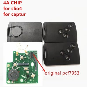 1/5pcs 4 버튼 스마트 키 433MHz Hitag AES 기존 PCF7953 4A 칩 패시브 키리스 Go For clio 4 for captur key after 2013