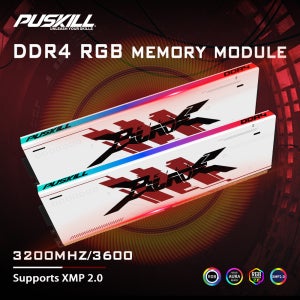 PUSKILL RGB DDR4 메모리아 RAM 8GB 16GB 3600MHz 3200MHz DIMM 데스크탑 게임 메모리 램