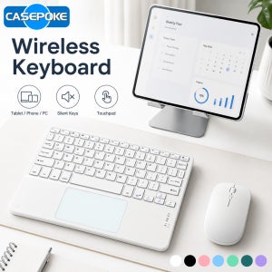 다국어 QWERTY 블루투스 키보드(터치패드 포함) 글로벌 시장 여행용 초슬림 경량 인체공학적 무선 키패드