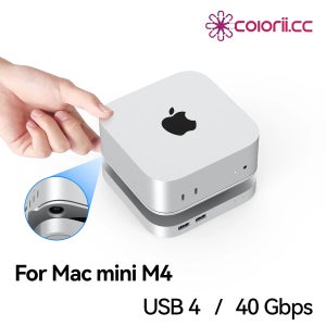 USB4 하드 드라이브 인클로저 40Gbps M.2 NVMe SSD 케이스 (맥 미니 M4/M4 Pro용) 썬더볼트 5/4 호환 외장 SSD
