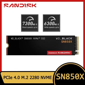 SanDisk WD SN850X NVMe SSD 1TB 2TB Gen4 PCIe M.2 2280 PCIe 4.0X4 드라이브 PS5 데스크탑 노트북용 내장형 솔리드 스테이트 디스크