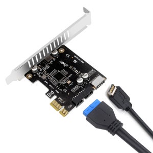 컴퓨터 PCI-E-USB 3.0 TYPE-E 확장 카드 19PIN PCI-E-USB 3.0 유형 C 전면 패널 어댑터