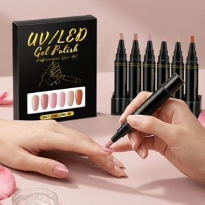 6색 DIY 네일 아트 펜 고색소 DIY 매니큐어 디자인 안전하고 순한 방수 네일 폴리쉬 초보자도 쉽게 부드럽게 그림 그리기
