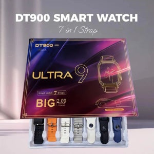 DT900 울트라 9 스마트워치 2.09인치 대형 디스플레이 7가지 스트랩 블루투스 통화 피트니스 트래커 스마트워치 (IOS 안드로이드용) ﻿