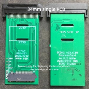 ExpressCard to SSD 확장 카드, NVMe 하드 드라이브, M.2 2230 2242 SSD X230 노트북, 1 개