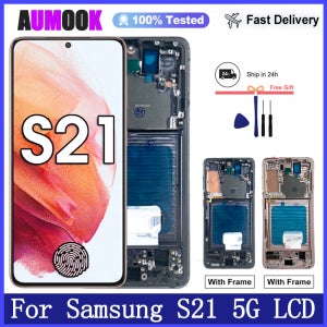 삼성 갤럭시 S21 5G LCD 디스플레이 터치 스크린 디지타이저용 새 AMOLED 디스플레이, 삼성 S21 G9910 G991B 디스플레이 교체용