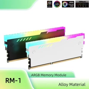 PC 메모리 히트싱크 RM-1 RAM 쿨링 베스트 5V-3PIN ARGB RAM 히트싱크 아우라 싱크 데스크탑 컴퓨터 메모리 DDR2 DDR3 DDR4 DDR5용