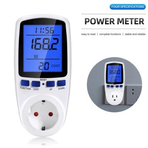 디지털 LCD 전력계 전력계 220V 110V AC 백라이트 전기 소비 에너지 킬로와트 전력 측정 분석기