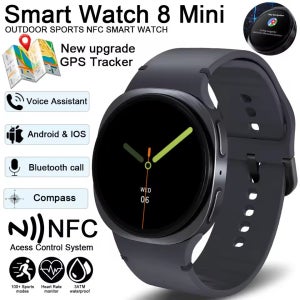 스마트워치 GPS 트랙 스마트워치 남녀공용 스포츠 심박수 블루투스 통화 NFC IP68 방수 나침반 스마트워치 8 미니