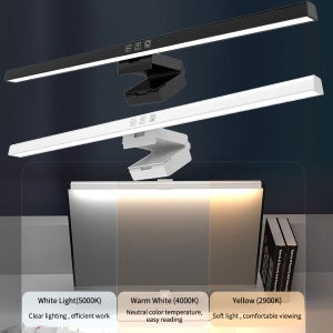 LED 모니터 라이트 바 무단계 조광 스크린 행잉 라이트 50cm 시력보호 데스크 램프 USB 전원 테이블 램프 (업무용/노트북용)