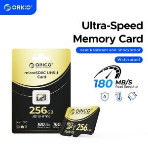 ORICO 마이크로 SD 카드 TF 메모리 카드 512GBFull HD 및 4K UHD C10, U3, V30, A2, microSDXC GoPRO DJI 드론용 최대 180MB/