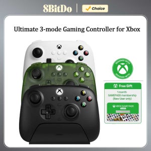 8BitDo Ultimate 3모드 게임 컨트롤러 (Xbox용), 홀 이펙트 조이스틱이 탑재된 블루투스 게임패드 (PC Windows 및 Android용)