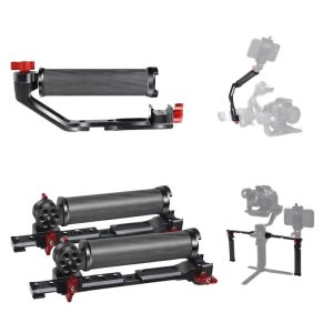NATO 레일 포트가 있는 핸드헬드 짐벌 탄소 섬유 핸들 그립 알루미늄 브래킷, DJI Ronin RS4/4Pro RS2 RSC2 RS3PRO RS3 Mini용
