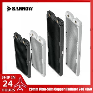 BARROW 초슬림 워터쿨러 라디에이터 20mm 240 360 컴퓨터 구리 물 방출 액체 열교환기 G1/4’’ 매치 12cm 팬