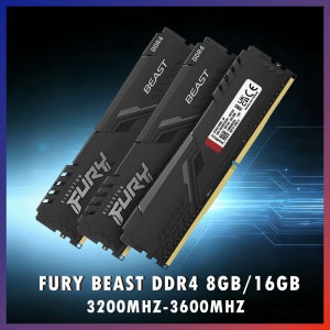 Kingston Fury Beast DDR4 8G 16G 3600 3200Mhz RAM PC 메모리 288핀 XMP2.0 데스크탑 AMD 또는 INTEL 마더보드용 히트싱크