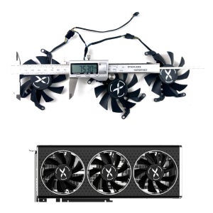 신형 쿨링 팬 75mm 4핀 T128015SM RX6650XT GPU 팬 XFX AMD 라데온 RX 6650XT OC V2 RX6600 XT 그래픽 카드 팬