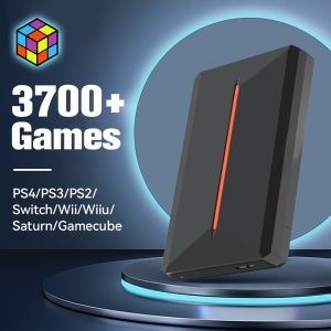 PS4/PS3/PS2/Wii/Wiiu/Gamecube/Saturn용 Hyper Base Lbox 500GB 게임용 하드 드라이브(3700개 이상의 게임 포함) Win PC Laun