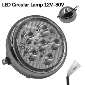 Citycoco 전기 스쿠터 액세서리에 대 한 12V-80V 6 구슬 LED 라운드 헤드 라이트 5 인치 원형 램프
