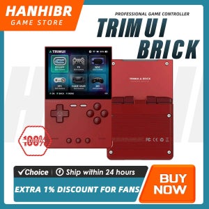 TRIMUI BRICK 휴대용 레트로 게임 콘솔 400PPI IPS 스크린 리눅스 시스템 3000mAh 장수명 LED 효과 게임 애호가용 키캡 무료 제공