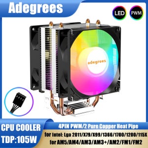 X99 RGB CPU 공랭 쿨러 3PIN/4PIN PC 프로세서 라디에이터 인텔 LGA 1151 1155 1200 X99 1700 2011 AM5 AM3 AM4용