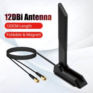 외부 접이식 WiFi 안테나 WiFi 6E 2.4G/5G/6G 12DBi PCIE 어댑터용 자기 고이득 신호 수신기