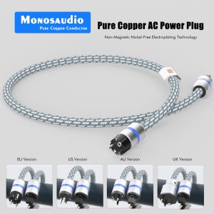 Monosaudio 고순도 OFC 구리 5.5Square HiFi 전원 케이블 AU/US/EU 오디오파일 오디오 CD 앰프 필터 케이블