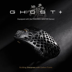 ATK 블레이징 스카이 GHOST 복합 카본 파이버 마우스 홀로우 아웃 무선 블루투스 게이밍 마우스 Paw3955 경량 게이머용 FPS