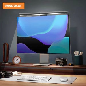 Wiscolor LED 스크린 모니터 교수형 라이트 바 LCD 컴퓨터 노트북 PC 독서 라이트 바 RGB 디밍 데스크 USB 램프 연구 눈 관리