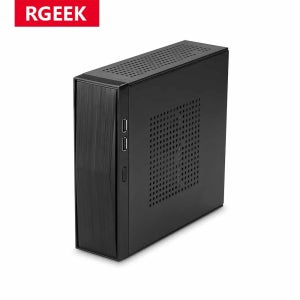 전원 공급 장치가 있는 소형 산업용 데스크탑 컴퓨터 케이스, RGEEK C01 SECC 섀시, PSU HTPC Mini itx pc