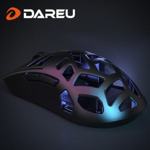 DAREU Al-mg 트라이 모드 8Khz PBT 무선 게이밍 마우스 빠른 충전 PAW3950 30000 DPI PC 게이머용 경량 마우스