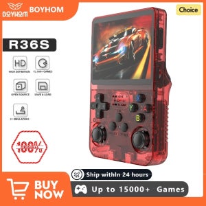 BOYHOM 새로운 R36S 레트로 비디오 게임 콘솔 Linux 시스템 3.5 인치 IPS 스크린 휴대용 포켓 플레이어 64GB 128G 게임 최고의 어린이 선물