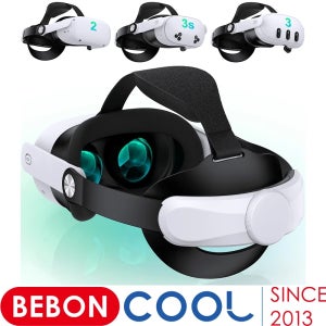 BEBONCOOL Meta Quest 3S/Quest 3/Quest 2용 조절 가능한 헤드 스트랩 VR 헤드셋 액세서리용 헤드스트랩 향상된 지원