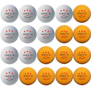 Huieson 3 스타 탁구 공 G40 + ABS + 경쟁을위한 흰색 노란색 탁구 공 멀티 볼 훈련 20/50/100pcs