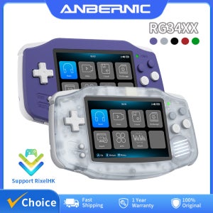ANBERNIC RG34XX 레트로 휴대용 게임 콘솔 3.4인치 IPS Linux 64비트 3500mAh 비디오 게임 플레이어는 스트리밍 WIFI Bluetooth를 지원합니다.