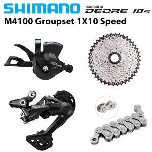 시마노 데오레 m4100 1x10S 그룹셋 변속기 RD-M4120 10단 변속 레버 선샤인 카세트 36T 40T 42T 46T 50T 초보자용 체인