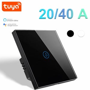 Tuya 스마트 온수기 스위치 WIFI 터치 센서 4000W/8800W 20A/40A 보일러 스위치 벽 스마트 홈 Siri 음성 제어