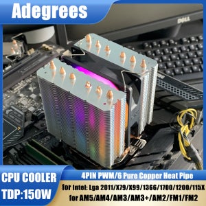 X99 CPU 공랭 쿨러 6 히트파이프 PC 프로세서 RGB 쿨링 팬 인텔 LGA 1700 1200 1150 1151 1155 2011 X79 1366 AMD AM5 AM4 AM3