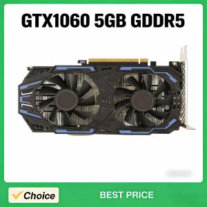 GTX1060 5GB GDDR5 게이밍 그래픽 카드 192비트 듀얼 팬 PCIE 데스크탑 비디오 카드는 컴퓨터 게이머 PC용 4K HDR 기술을 지원합니다.